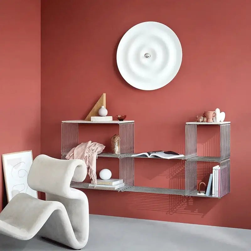 White nordic bauhaus round ceramic wall sconce bedroom light