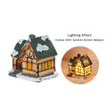 Rustic snow dusted wooden led light house living room decor
