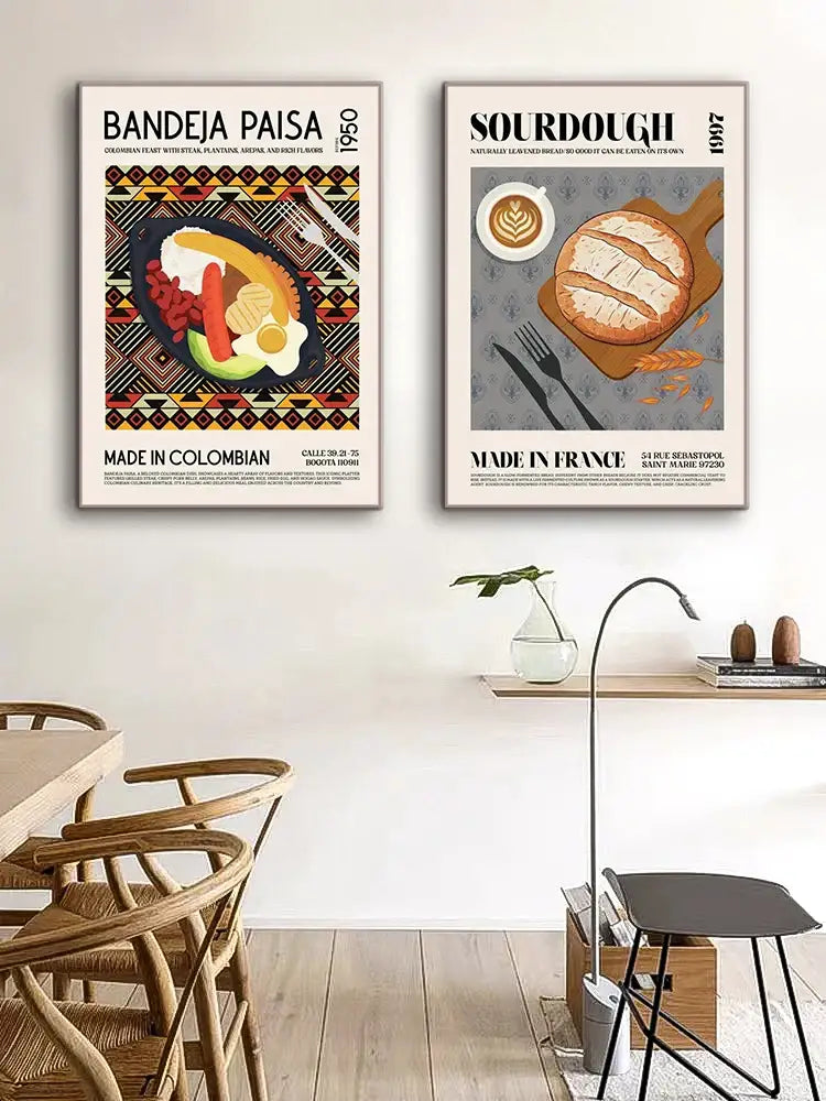 Vintage nasi goreng world cuisine canvas print for kitchen decor