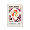 Vintage full english breakfast canvas print kitchen world cuisine decor