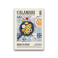 Vintage fried calamari world cuisine wall poster kitchen decor