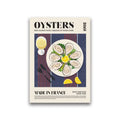 Vintage oysters world cuisine food canvas kitchen wall decor