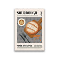 Rustic sourdough and coffee kitchen food canvas painting