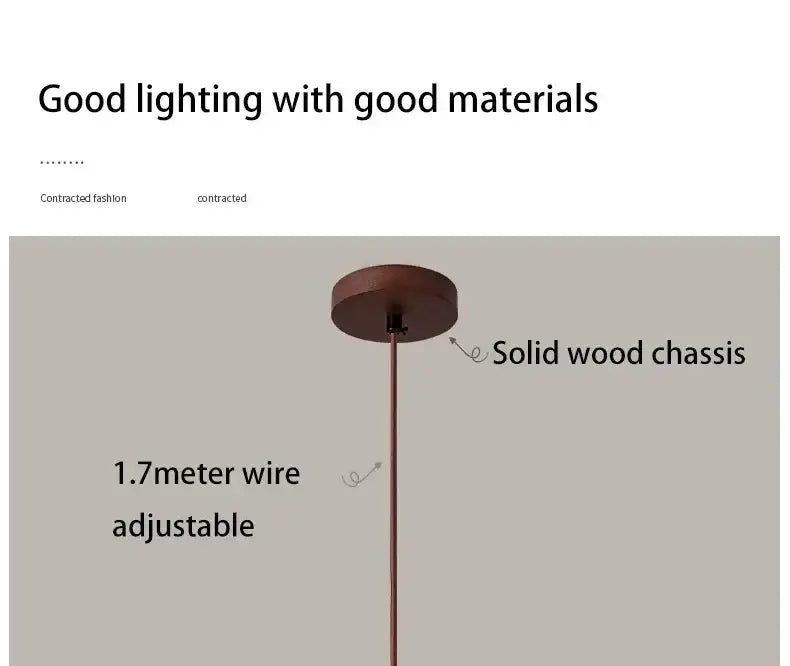 Retro off white stone led pendant – dining room chandelier