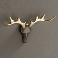 Deer antler gold brass wall mount robe hooks bathroom towel holder