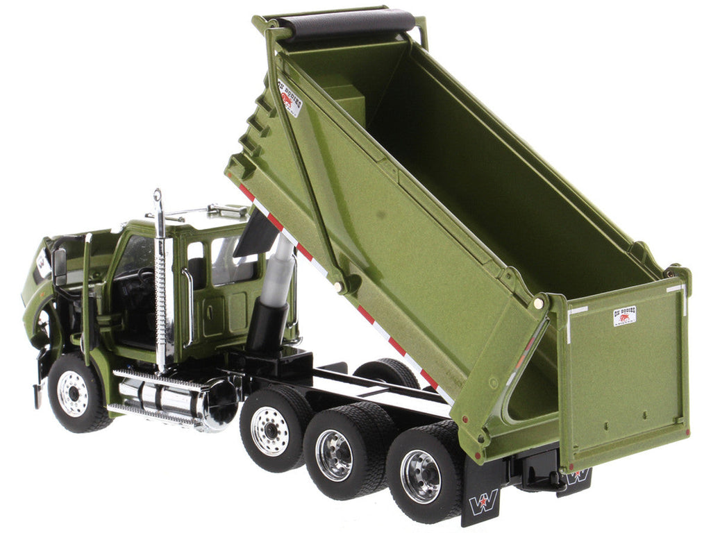Western Star 49X SBFA OX Bodies Stampede Dump Truck Olive Green Metallic "Transport Series" 1/50 Diecast Model by Diecast Masters