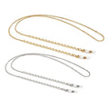 2 Pcs Gold Silver Metal Eyeglass Chain Stars Multipurpose Reading Glasses Chain Necklace String Sunglasses Neck Strap Holder