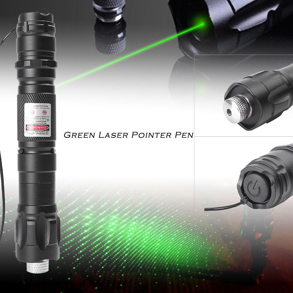 Green Laser Pointer Pen Astronomy Star Visible Beam Lazer+Battery+Charger