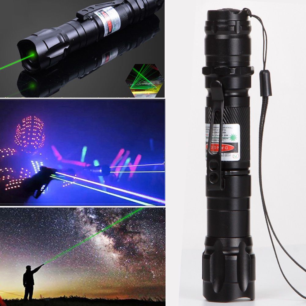 Green Laser Pointer Pen Astronomy Star Visible Beam Lazer+Battery+Charger