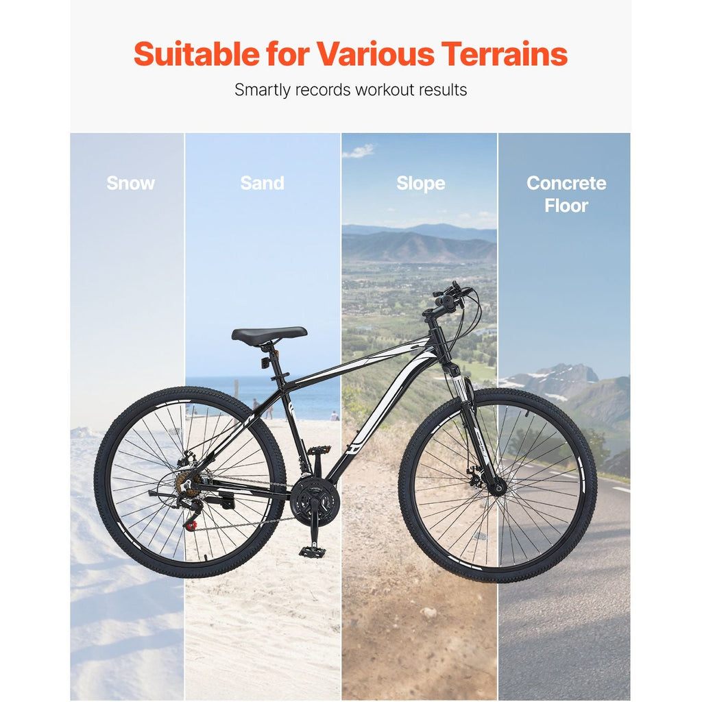 Mountain Bike, 29 inch MTB Bicycle with Front Suspension, 21 Speeds SHIMANO Twist Shifting, Comfort Saddle, Dual Disc Brakes, Aluminum Alloy Frame, Adult Sport Cycling Bicycle Trail Snow