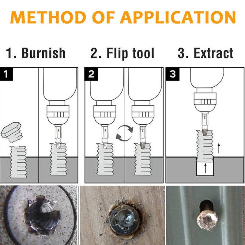 Screw Extractor Drill Bit Extraction Kit Broken Speed Bolt Extractor Bolt Remover Tool