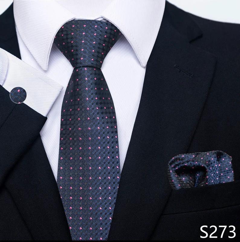 Men's Creative All-match Business Formal Wear Tie Scarf Cufflink Set