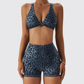 Leopard Print Nude Feel Yoga Clothes Beauty Back Skinny Peach Hip Raise High Waist Workout Clothes