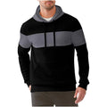 Men's Hooded Long-sleeved Sweater w/ Drawstring