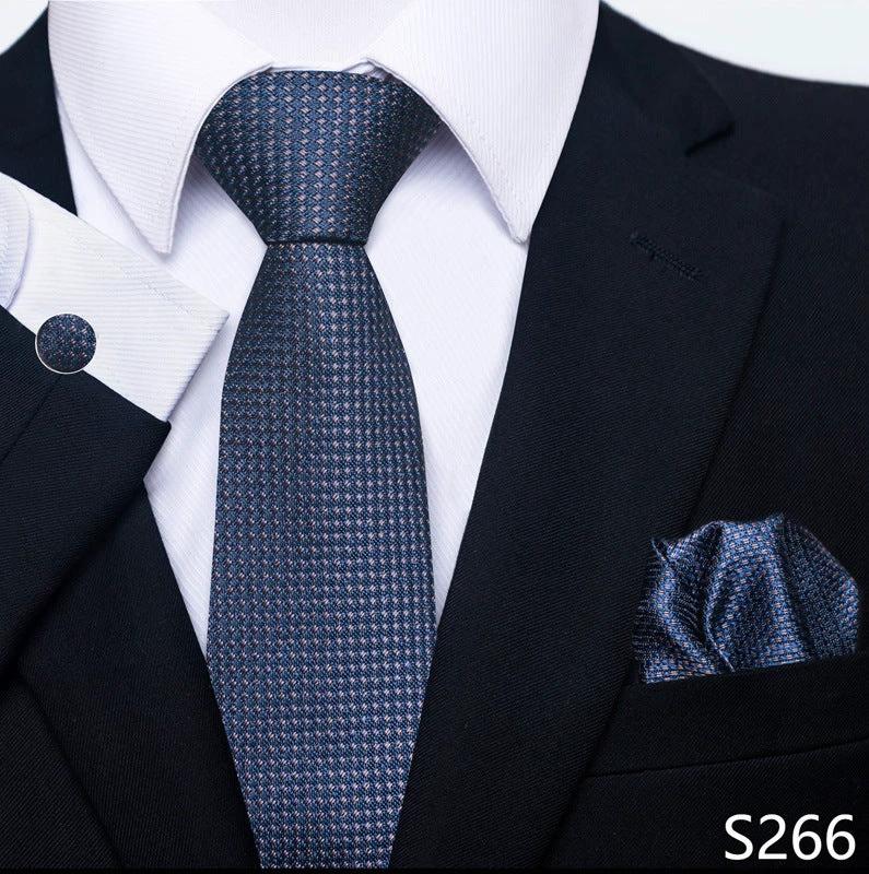 Men's Creative All-match Business Formal Wear Tie Scarf Cufflink Set