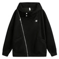 Men's Irregular Zipper Hooded Sweater