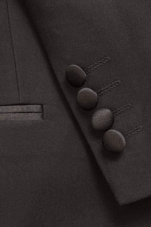 "Edge" Black Tuxedo Jacket Notch (Separates)