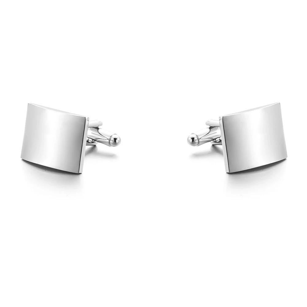 Men's High Quality Plain Glossy Cufflinks