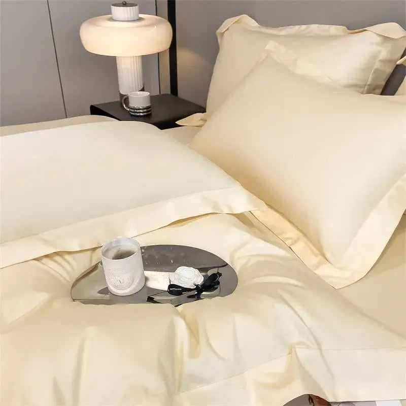 Blush pink 1000tc egyptian cotton satin duvet set bedroom bedding