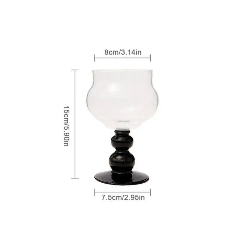 DecorBites™ 400ml Goblet Glass Coffee Cup Drinkware Tea Mug Heat-Resistant Water Cup.