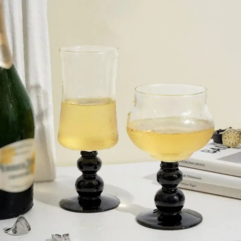 DecorBites™ 400ml Goblet Glass Coffee Cup Drinkware Tea Mug Heat-Resistant Water Cup.
