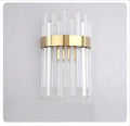 Elegant gold and crystal led wall lamps for living room decor