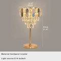 Elegant gold crystal bar table lamp dining room decor