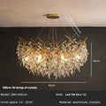 DecorBites™ Crystal Branch Chandelier LED Pendant Lamps Elegant Villa Living Room Gold Decor