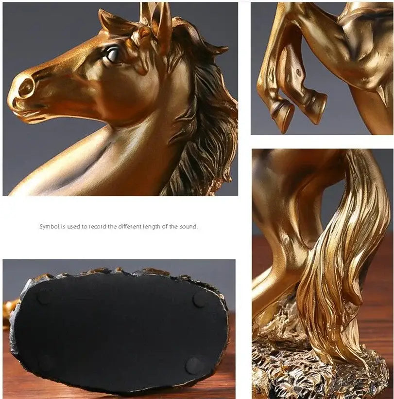 Elegant horse resin sculpture living room tabletop decor