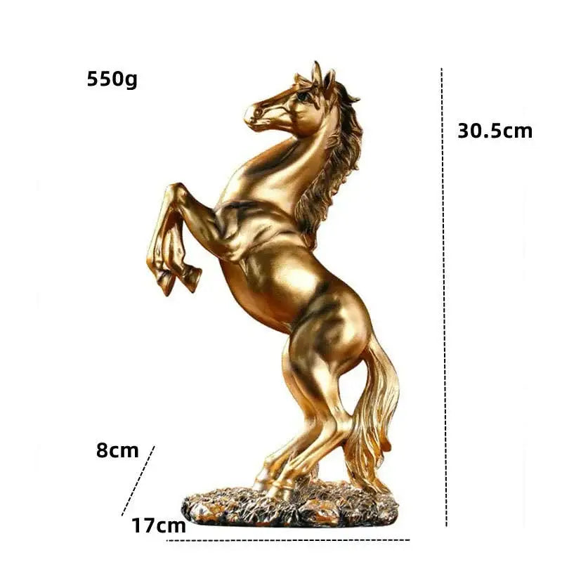 Elegant horse resin sculpture living room tabletop decor