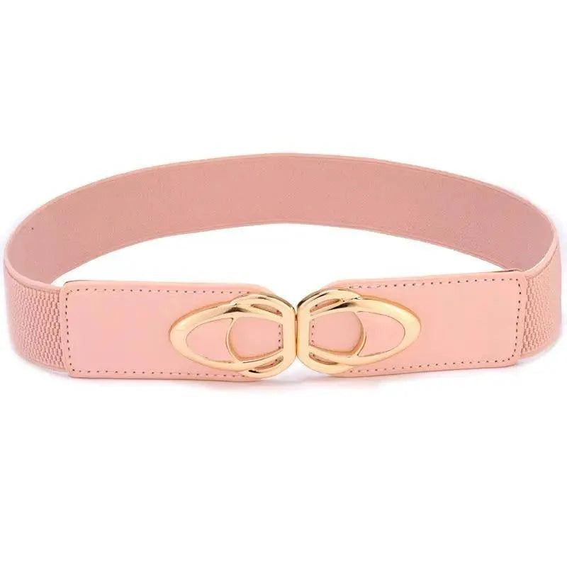 Elegant PU Leather Elastic Women Dress Belts Fashion Stretchy Thick Waist Dress Plus Size Waistbands For Women