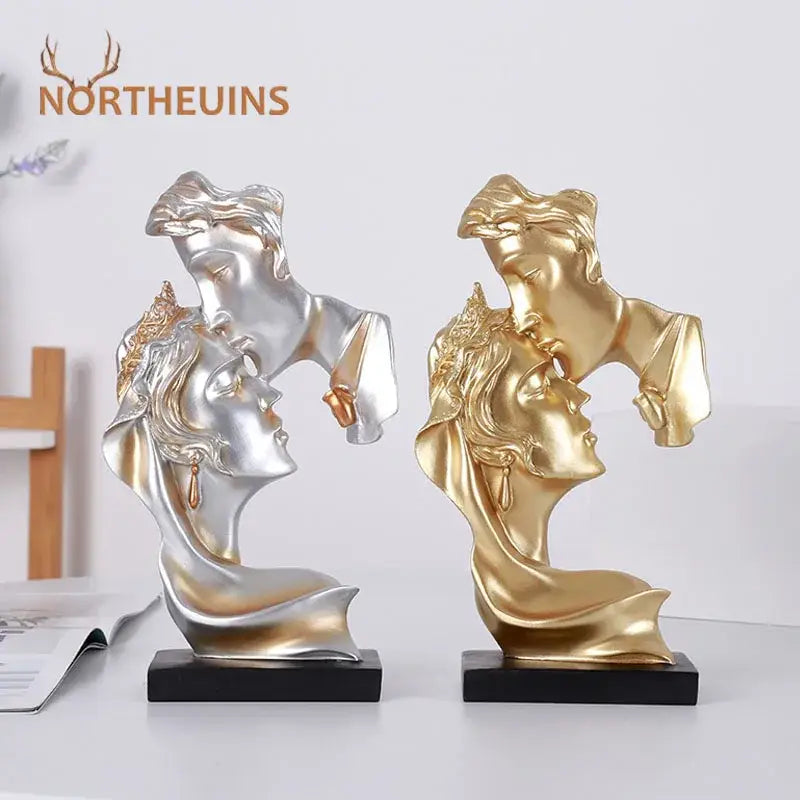 DecorBites™ 26cm Resin Kissing Couple Figurines - Valentine's Day Decor & Gift