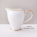 DecorBites™ Bone China Coffee Set White Gold Porcelain Tea Set Advanced Pot Cup