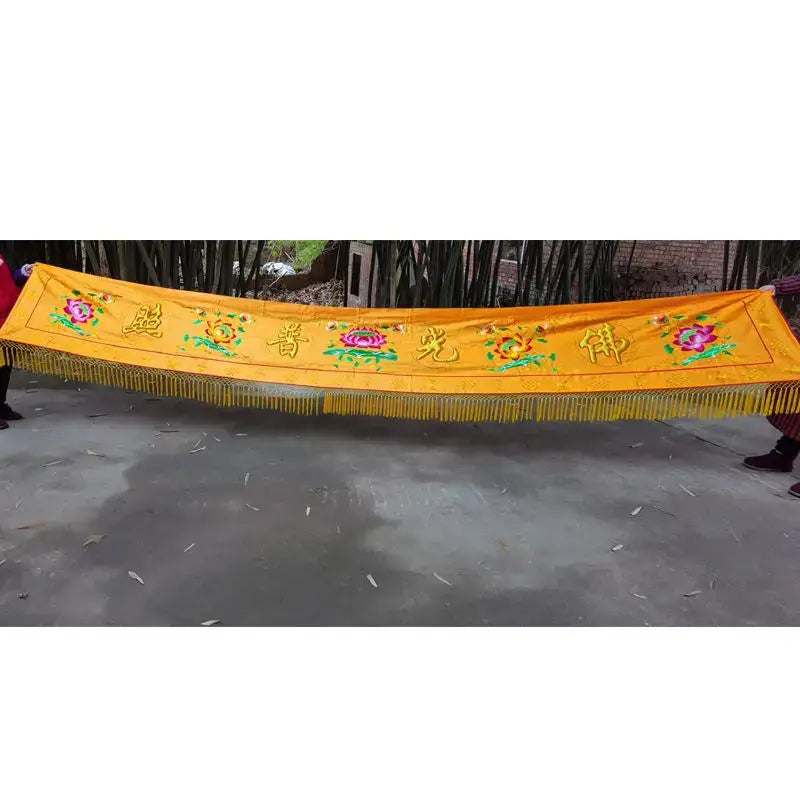 DecorBites™ Buddhist Worship Set: Altar Table Dragon Curtain Banner for Home Temple