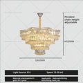 DecorBites™ Light Crystal Chandelier: European Style for Living, Dining & Study Rooms