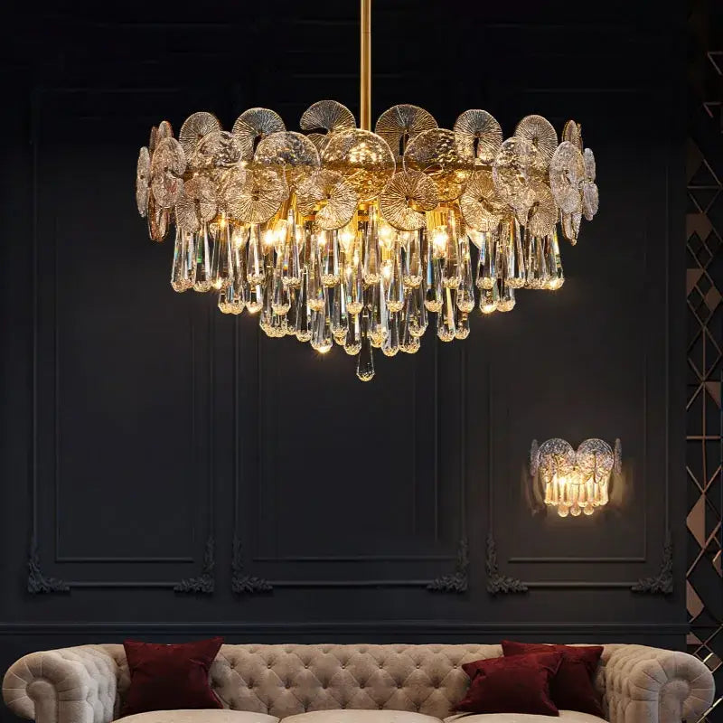 DecorBites™ 2024 Crystal Chandelier for Luxurious Living Spaces