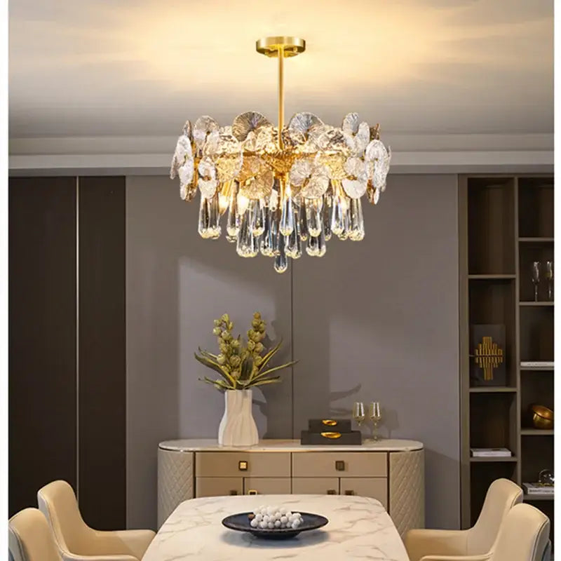 DecorBites™ 2024 Crystal Chandelier for Luxurious Living Spaces