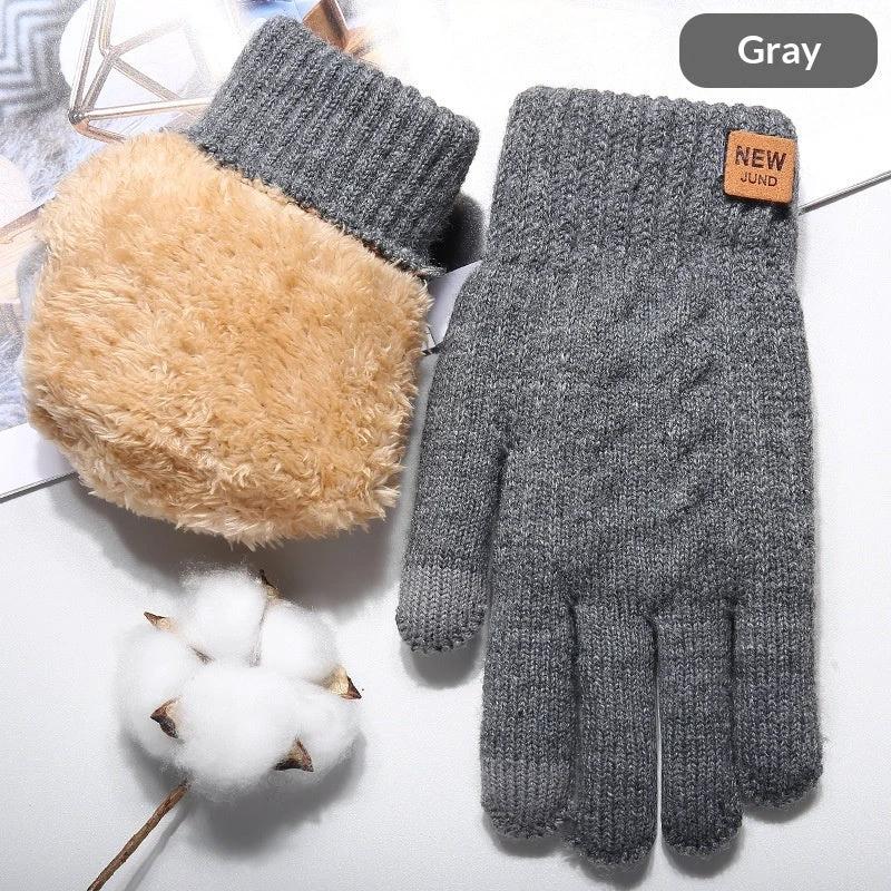 Fall And Winter Touchscreen Gloves For Men With Fleece Lining