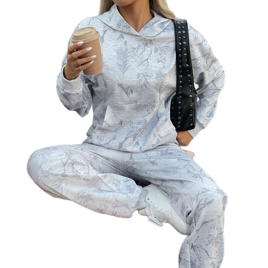 Hoodie And Pants Two-piece Set Women's Clothing