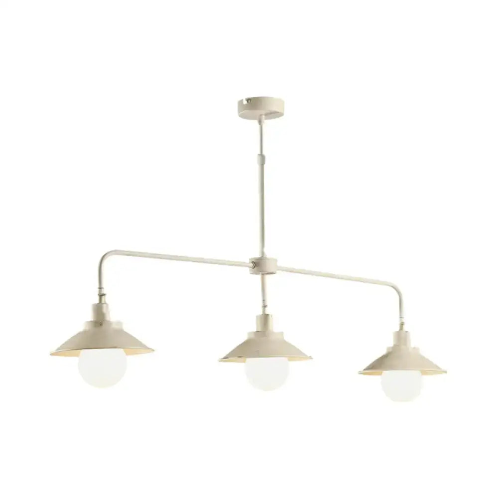 Farmhouse distressed white 3 light kitchen island pendant 110v-120v