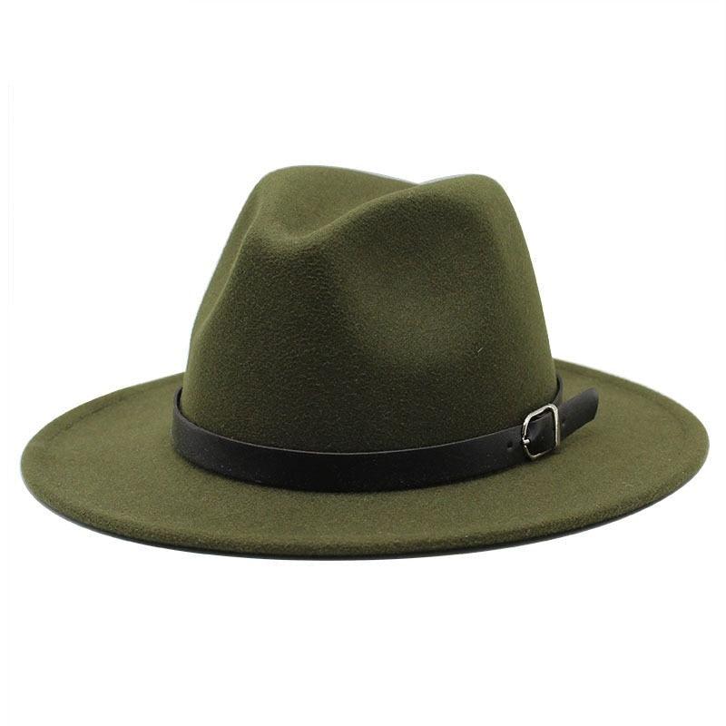 Fashion Men Fedoras Women's Fashion Jazz Hat Unisex Fashion Solid Color Large Hat Summer Spring Hat Luxury Blue Outdoor Hat Classic And Simple Wide Brim Fedora Hat Adjustable Hats For Men With Belt Buckle