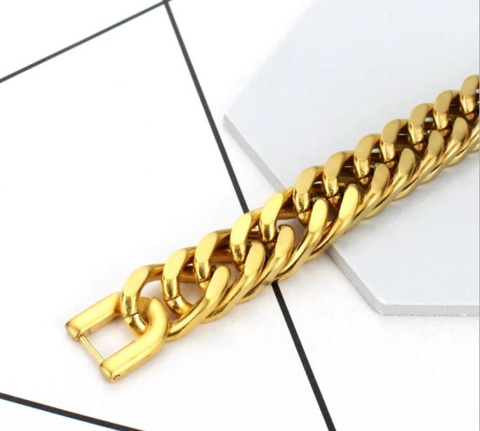 Titanium Steel Double Buckle Bracelet For Men