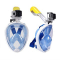 Anti Fog Snorkeling Full Face Mask Silicone Full Dry Diving Goggles With Camera