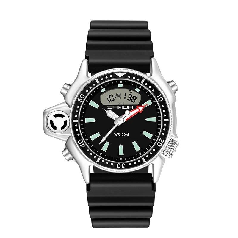 Sports Multifunctional Outdoor Waterproof Large Dial Watch For Men