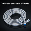 Flexible silver stainless steel shower hose bathroom accessory