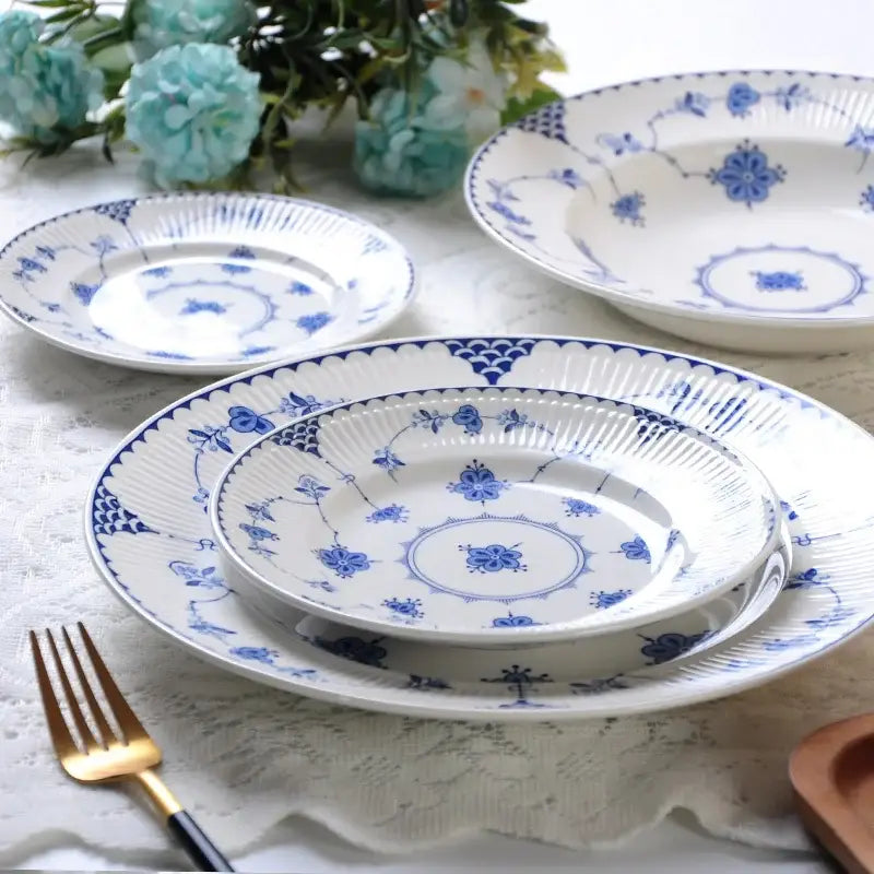 DecorBites™ Ceramic Dinner Plate - Elegant Steak & Salad Plate
