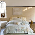 DecorBites™ 100S Egyptian Cotton Embroidery Bed Linens Set for Queen King Euro Size
