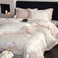 Floral light blue & pink 1000tc egyptian cotton bedding set bedroom