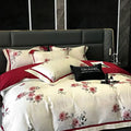 Floral pink egyptian cotton bedding set for bedroom duvet cover