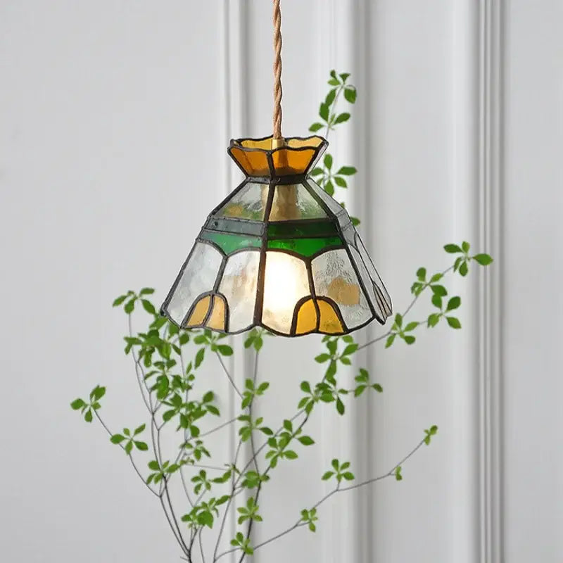 DecorBites™ Glass Brass Pendant Lamp, Adjustable Loft LED Light for Kitchen Bar Balcony